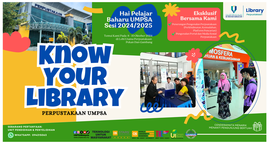 Know Your Library (8 - 10 Oct 2024), Lobi Utama Perpustakaan Pekan dan Gambang